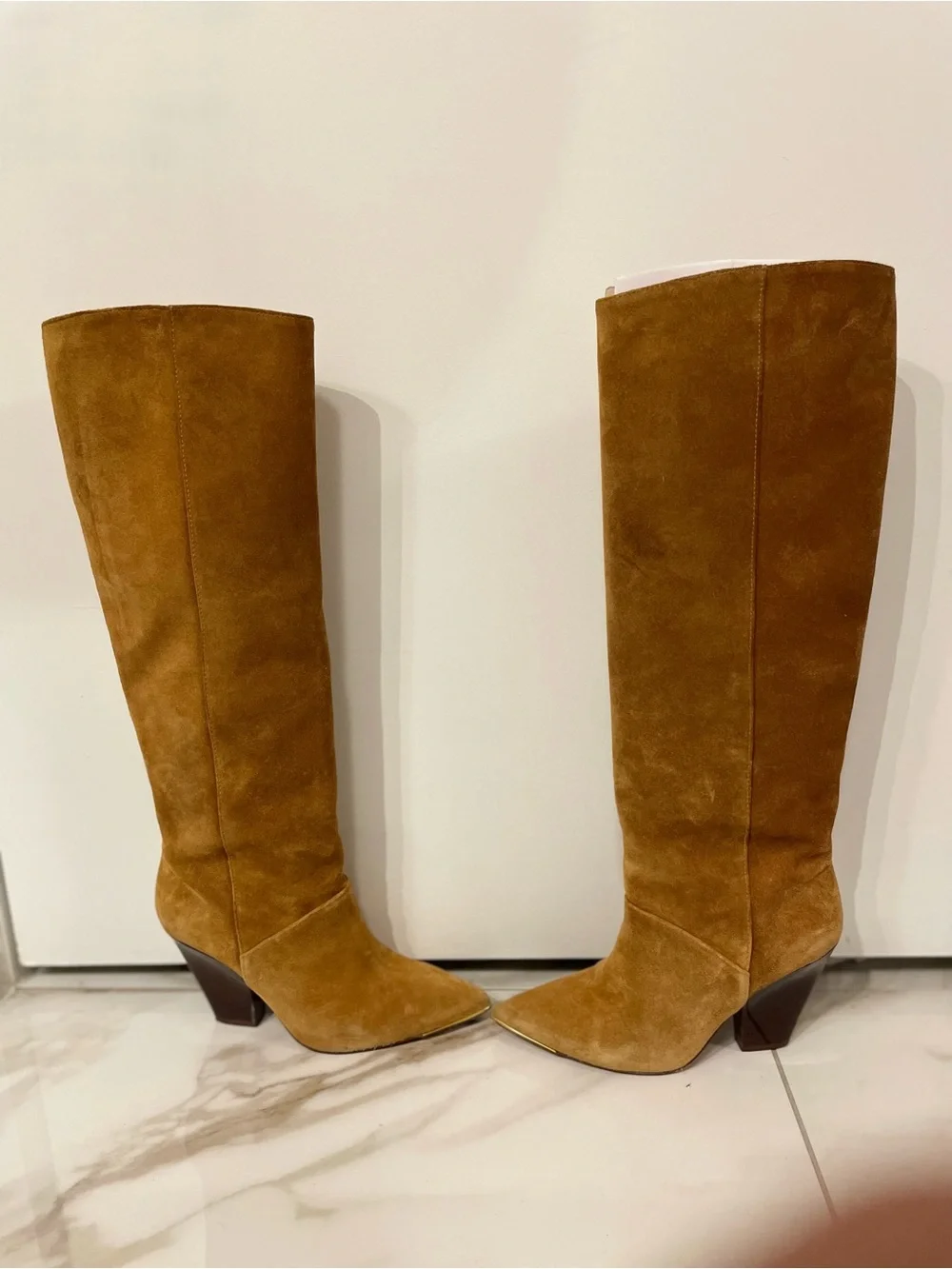 Tory Burch “Lila” Tan Suede Knee-high Boot Size 6